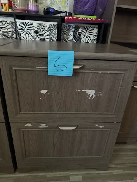 #6 Wood Filing Cabinet 