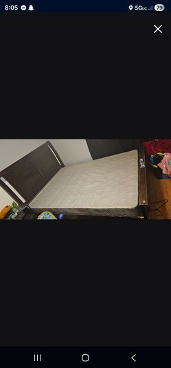 Queen bed frame and box spring