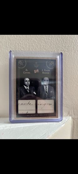 Al Capone / J Edgar hoover card and relic