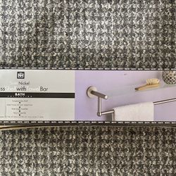 New Bathroom Glass Shelf With Towel Bar