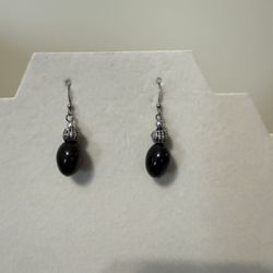 Black Drop Earrings