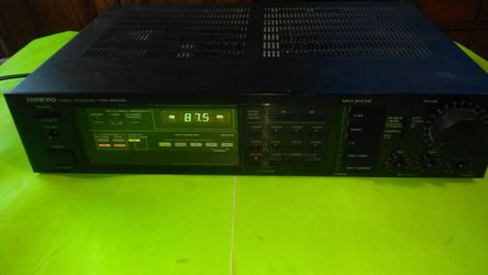 Onkyo model number TX 80 quartz synthesized tuner amplifier