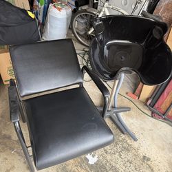 Salon shampoo bowl and shampoo chair