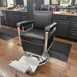 3  PAIDAR BARBER CHAIRS NEWLY UPHOLSTERED BRAND NEW LEATHER