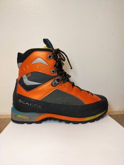 Scarpa Charmoz HD Mountaineering Boots Orange Black Men's Size EU 42.5 US 9.5 Made in Italy