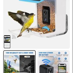 SMART AI RECOGNITION BIRD FEEDER NEW AND ASSEMBLED 