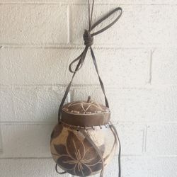 Hand Carved Gourd Purse