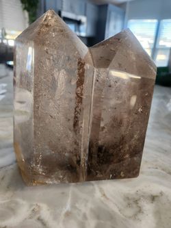 Smoky Quartz Double Tower Crystal Point