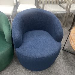 New Assembled Swivel Barrel Chair, 360° Small Single Sofa Armchair Comfy Round Sofa Chair, Boucle Chairs Padded Armchair, Modern Round Accent Arm Chai