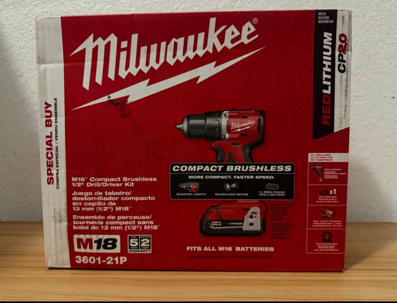 Milwaukee M18 Brushless Drill Kit – NEW