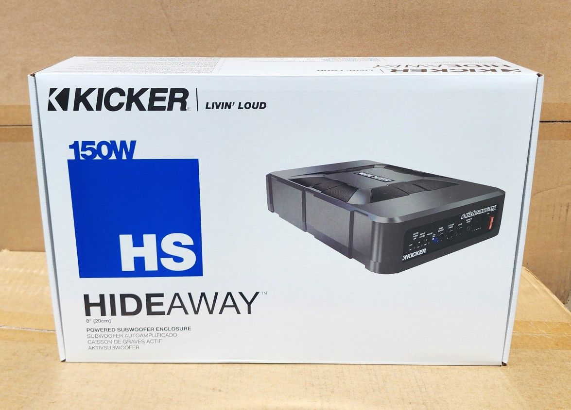 Kicker 51HS8 Copact Powered Subwoofer 8" Bass System 300 Watts HS8 🚨 Payment Options Available 🚨 No Credit Needed 🚨