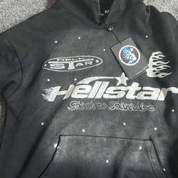 hellstar hoodie black and white 