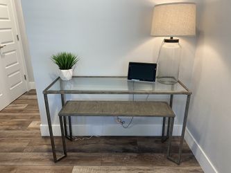 Metal And Glass Entryway Table