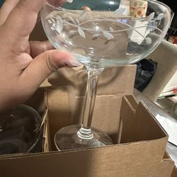 Crystal Princess House Margarita Glasses (new)