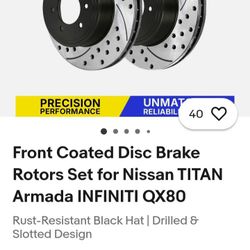 Drilled & Slotted Front Rotors 