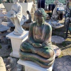 Concrete Buddha Statue / Cement Garden Backyard Buddhas