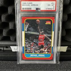 1986 Fleer Michael Jordan rookie card PSA 6
