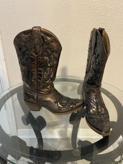 Coral Teen Cowgirl Boots