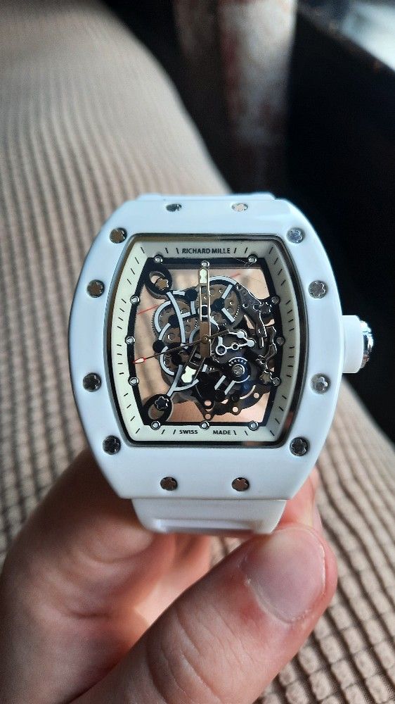 Richard Mille RM055 Bubba Watson White Face With White Band