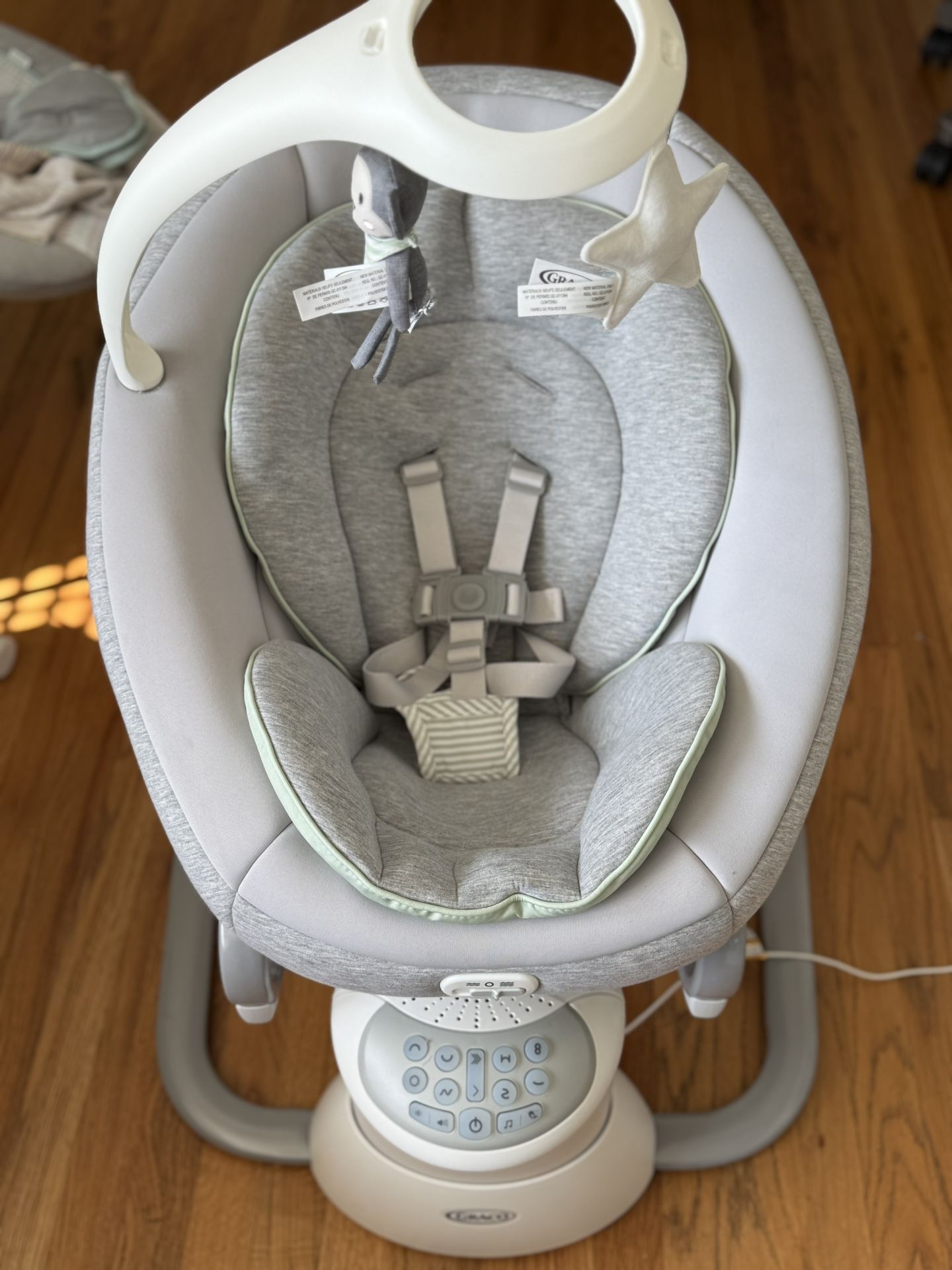 Graco Soothe My Way with Removable Rocker, Madden - Versatile Baby Swing & Portable Rocker