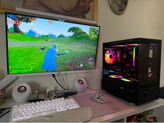 Black Gaming Pc Computer Desktop RX 9060XT / Ryzen 5 7500F
