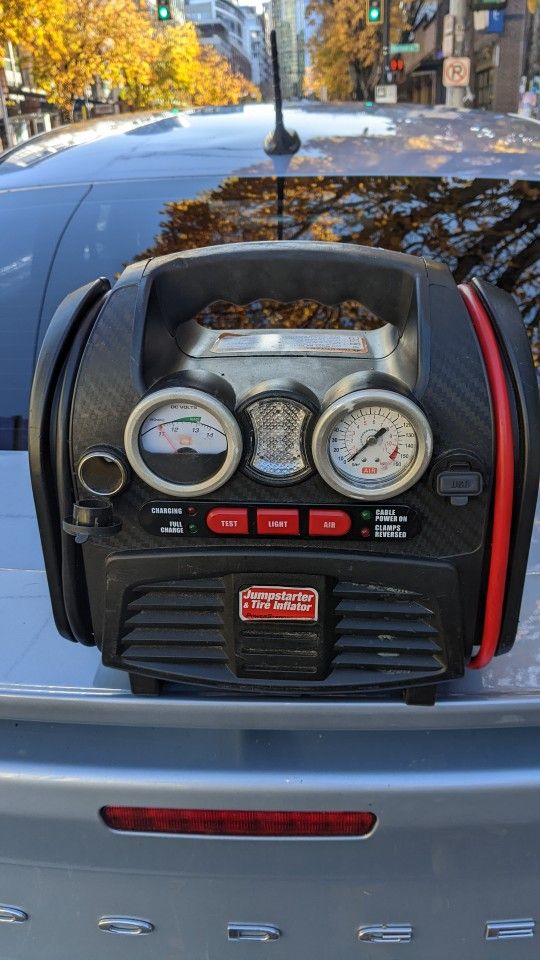 PowerStation PSX-3 18Ah Jumpstarter with Air Compressor and DC Outlet and USB Port