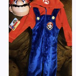 New Halloween Mario Mask An Costume Was Used For A Hour For A Bday Party