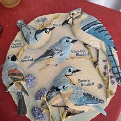 VINTAGE BLUEBIRDS WALL HANGING 