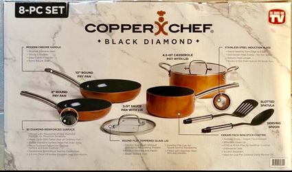 Copper Chef Black Diamond Cookware Set, 8 Piece 