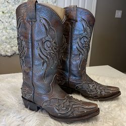 Aventurero Western leather boots women 8.5