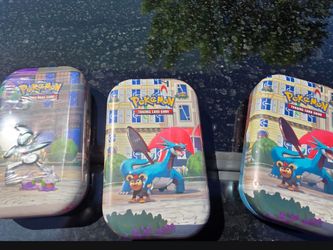 Pokémon tins  3  for  $30