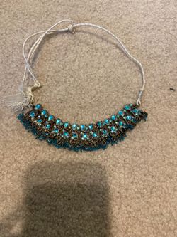 Blue Indian necklace