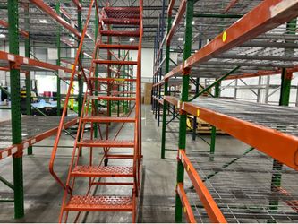 Warehouse safety ladder