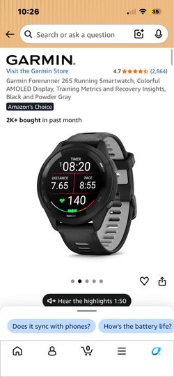 Smart running watch