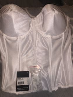 White strapless corset