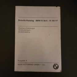 BMW Motorcycle Auxiliary Catalog Behelfs-Katalog In 4 LANGUAGES R 50/5 R 100 RT
