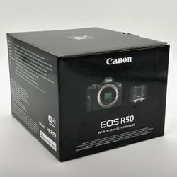 Canon EOS R50 4k video Mirrorless camera with RF S18-45mm F/4.5-6.3 is STM lens 