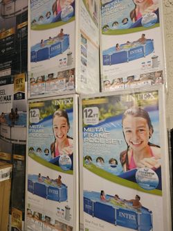 New Pool / Alberca 12ft x 30in Metal Prism Frame + Pump and Filter included Intex