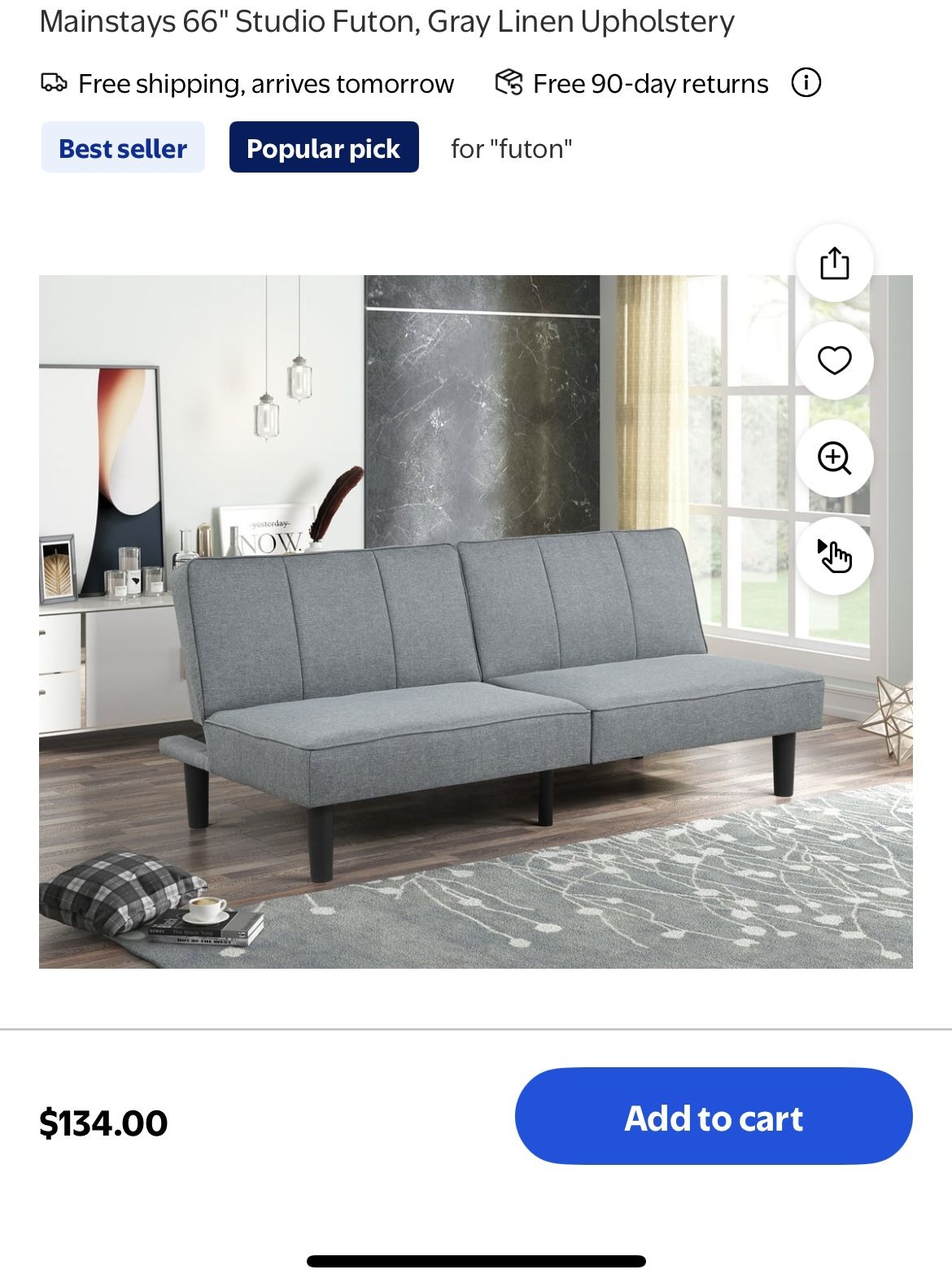 New Convertible Sofa, Unboxed