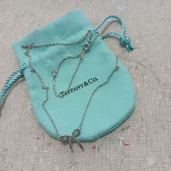 Tiffany & Co. Bow Pendant Sterling Silver Necklace