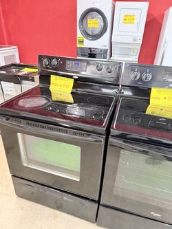 Whirlpool Black Electric Range with Glass Cooktop