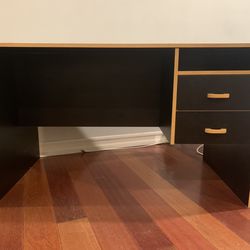 Black Desk With Cabinets