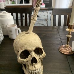 New Skull Toilet Brush Holder  and Brush 