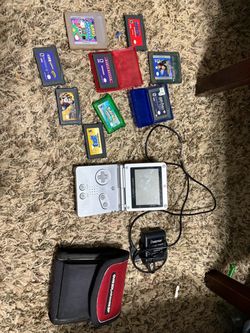 Game Boy Advance SP Bundle with Games and Case