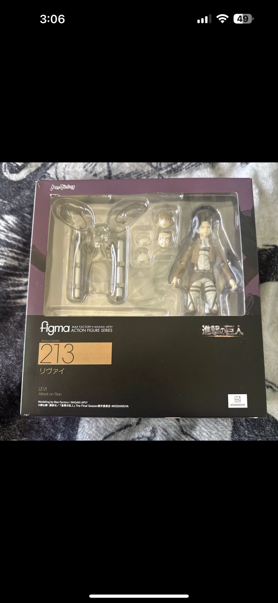 Figma Attack on Titan Levi Ackerman Collectible Action Figure 213 Max Factory