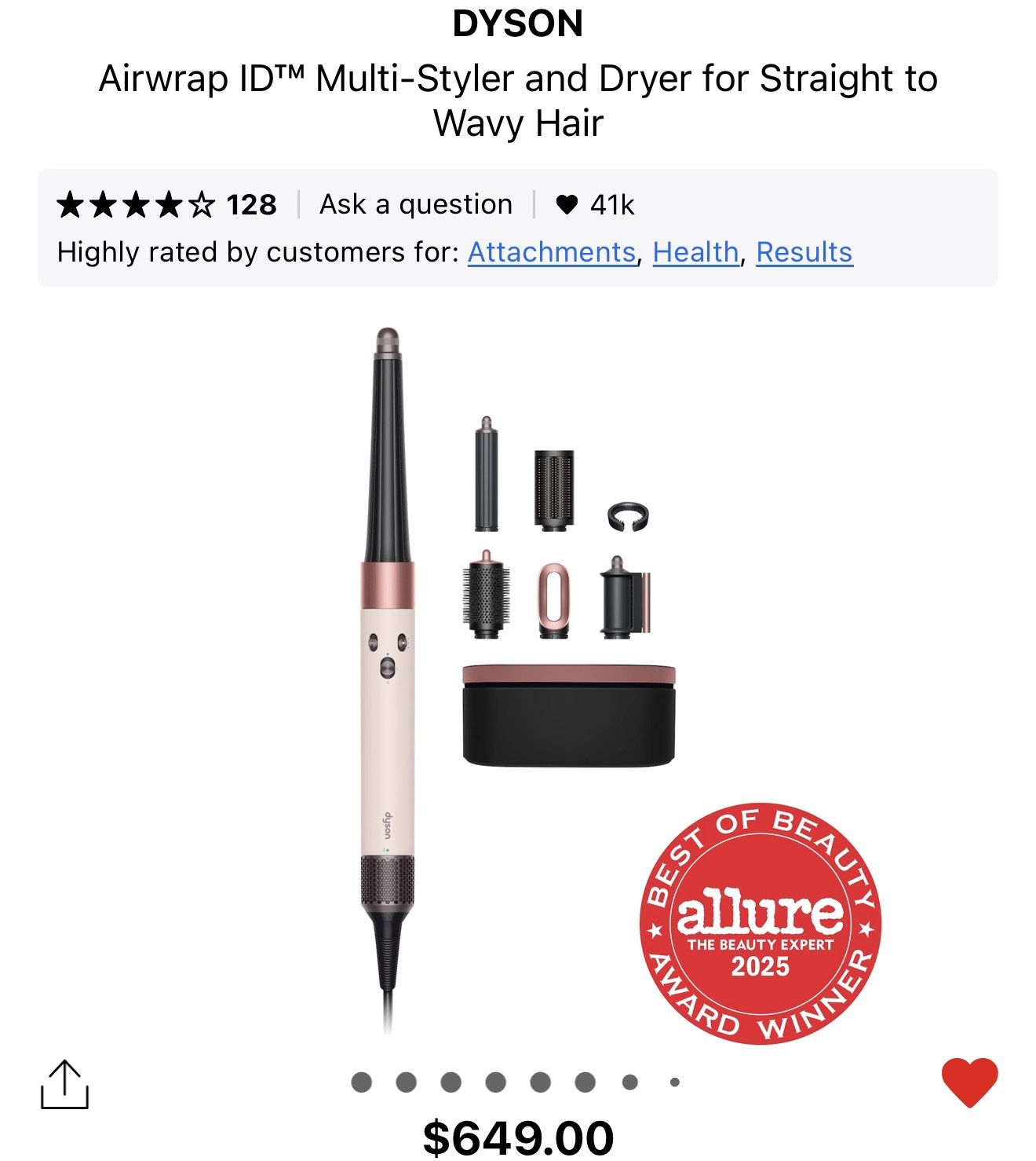 Dyson Airwrap ID In Ceramic Pink