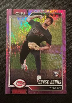 Topps 2026 Series 1 - Chase Burns Cincinnati Reds Rookie Pink Foil #312