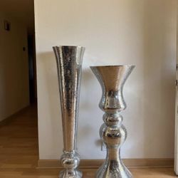 Mirrored Crystal Vases 