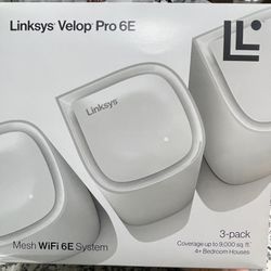 Linksys Velop Pro 6E Mesm WiFi System 