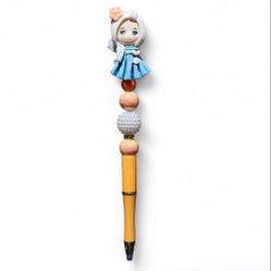 Disney Frozen Princess Elsa Beaded Ballpoint Twist Pen